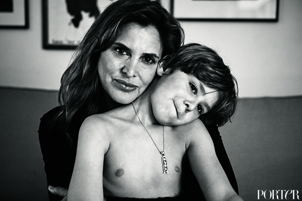Portrait shot of Janine di Giovanni and her son Luca